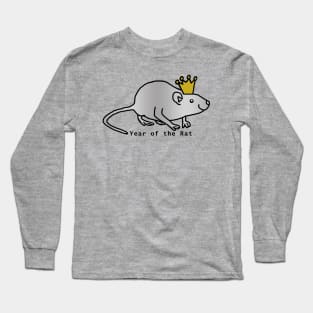 Year of the Rat with Crown Long Sleeve T-Shirt
